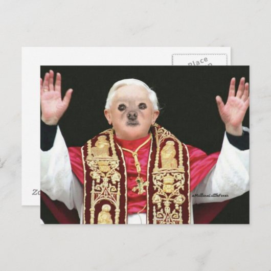 Fox ist der Papst Postkarte (Vorne/Hinten)