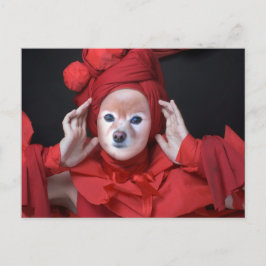 Fox ist die Dame in rot Postkarte