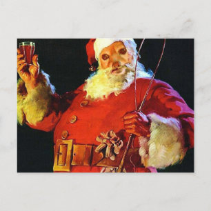 Fox ist ein anderer Weihnachtsmann Feiertagspostkarte