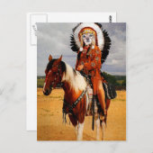 Fox ist ein indischer Leiter Postkarte (Vorne/Hinten)