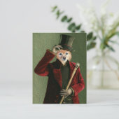 Fox ist ein Mann in einem Top-Hut." Postkarte (Stehend Vorderseite)