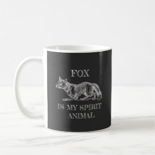 Fox ist meine Spirit Animal komische Zitat-Illustr Kaffeetasse