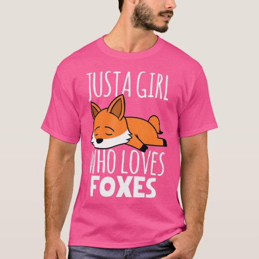 Fox ist nur ein Mädchen, das Füchse Lieben T-Shirt (Vorderseite)