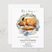 Fox It's a Boy Watercolor Boho Wreath (Vorne/Hinten)