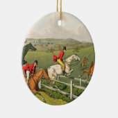 Fox-Jagd, aquatinted von I. Clark, Kneipe. durch Keramikornament (Rechts)