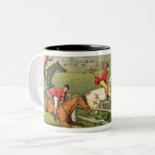 Fox-Jagd, aquatinted von I. Clark, Kneipe. durch Zweifarbige Tasse (Vorderseite Links)