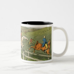 Fox-Jagd, aquatinted von I. Clark, Kneipe. durch Zweifarbige Tasse