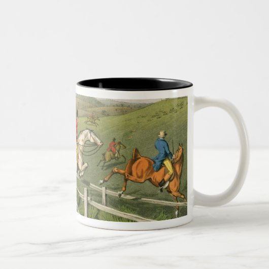 Fox-Jagd, aquatinted von I. Clark, Kneipe. durch Zweifarbige Tasse (Rechts)