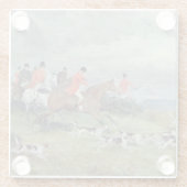 Fox-Jagd in Surrey, 19. Jahrhundert Glasuntersetzer (Rückseite)