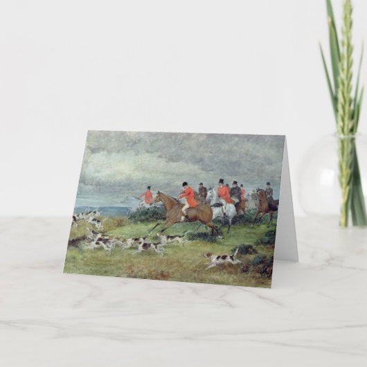 Fox-Jagd in Surrey, 19. Jahrhundert Karte (Vorderseite)