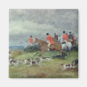 Fox-Jagd in Surrey, 19. Jahrhundert Magnet