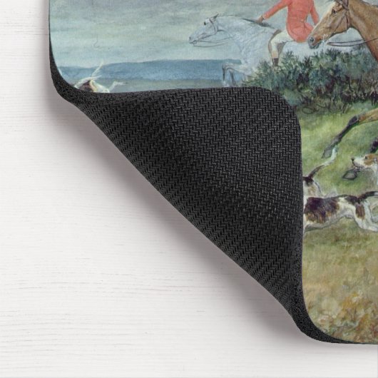Fox-Jagd in Surrey, 19. Jahrhundert Mousepad (Ecke)