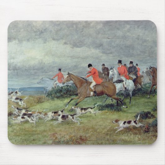 Fox-Jagd in Surrey, 19. Jahrhundert Mousepad (Vorne)