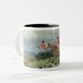 Fox-Jagd in Surrey, 19. Jahrhundert Zweifarbige Tasse (Vorderseite Links)