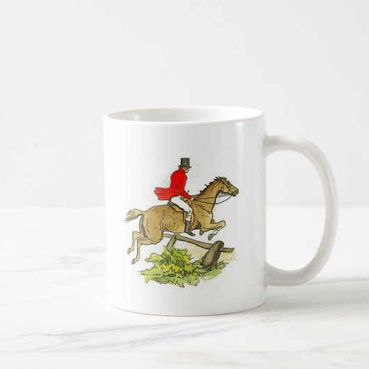 Fox Jagd Pferd Pferderücke Kaffeetasse (Rechts)