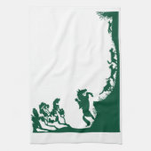 Fox-Jagd-Silhouette Geschirrtuch (Vertikal)