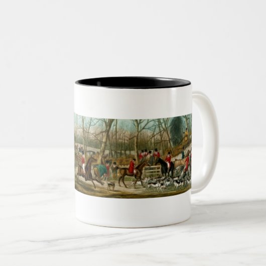 Fox-Jagd Zweifarbige Tasse (VorderseiteRechts)
