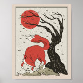 Fox Japanese Art Poster (Vorne)