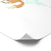 Fox Jetpack Pixel Art Poster (Ecke)