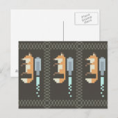 Fox Jetpack Pixel Art Postkarten (Vorne/Hinten)