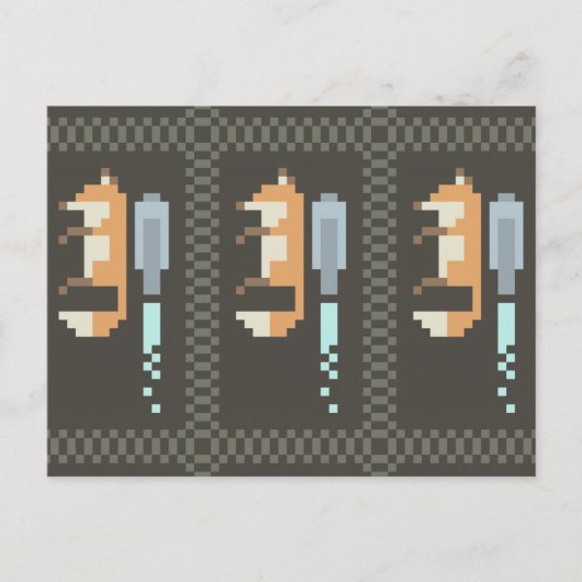 Fox Jetpack Pixel Art Postkarten (Vorderseite)