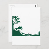 Fox Junting-Silhouette Postkarte (Vorne/Hinten)