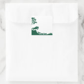 Fox Junting-Silhouette Quadratischer Aufkleber (Tasche)