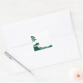 Fox Junting-Silhouette Quadratischer Aufkleber (Umschlag)