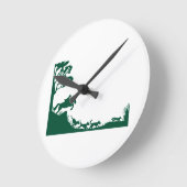 Fox Junting-Silhouette Runde Wanduhr (Winkel)