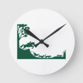 Fox Junting-Silhouette Runde Wanduhr (Vorderseite)