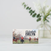 Fox Junting Vintag Painting Visitenkarte (Stehend Vorderseite)