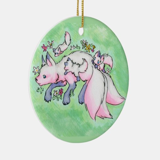 Fox Keramik Ornament (Rechts)