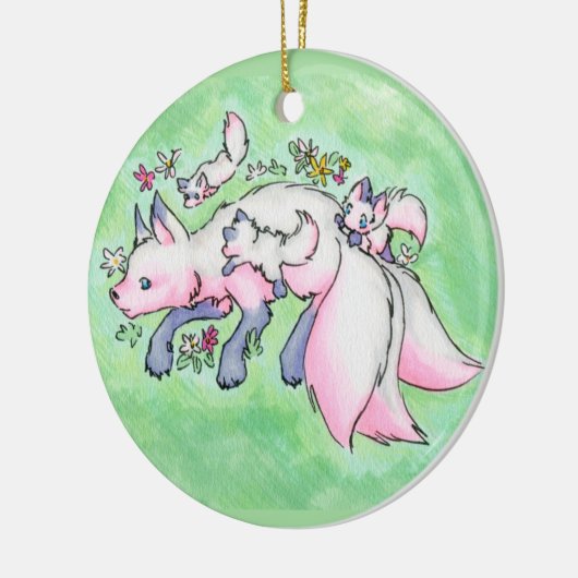 Fox Keramik Ornament (Links)