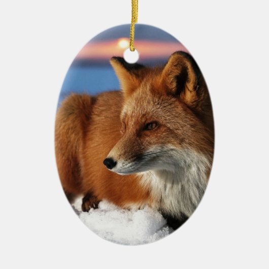Fox Keramik Ornament (Vorne)