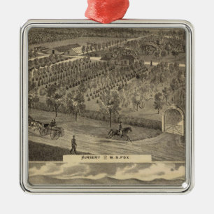 Fox-Kinderzimmer, Res, Obstgarten Ornament Aus Metall