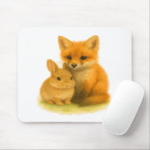 Fox Kit & Bunny Buddies Mousepad (Mit Mouse)