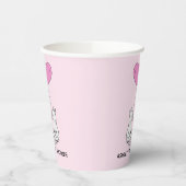 Fox Kit Herzblasen Design Paper Cups Pappbecher (Links)