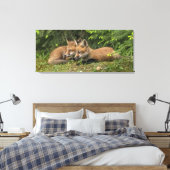 Fox Kit Pals Leinwanddruck (Insitu (Schlafzimmer))