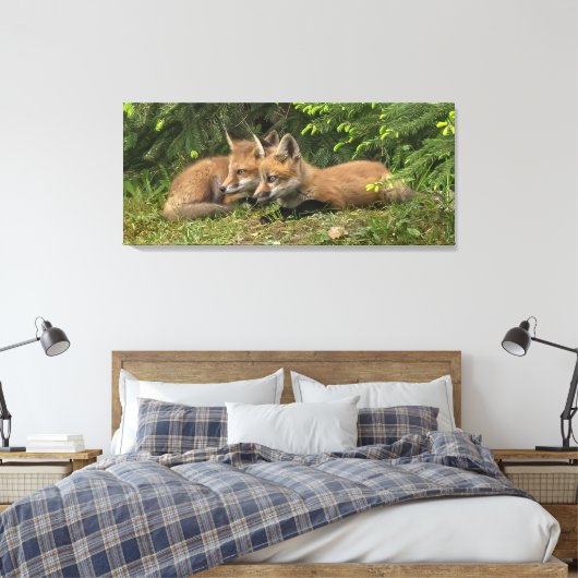 Fox Kit Pals Leinwanddruck (Insitu (Schlafzimmer))