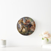 Fox Kits Foto Runde Wanduhr (Zuhause)