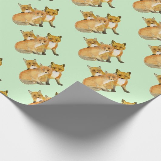 Fox Kits Geschenkpapier (Ecke)