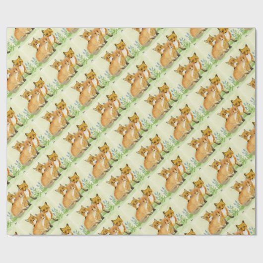 Fox Kits Geschenkpapier (Flach)