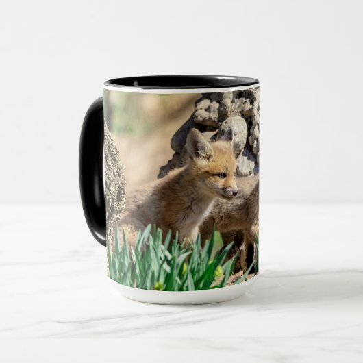 Fox Kits im Hudson Valley Tasse (Vorderseite Links)