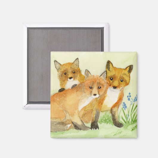 Fox Kits Magnet (Vorderseite/Rückseite)