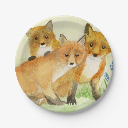 Fox Kits Pappteller (Vorderseite)