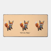 "Fox Kit's Schwanz Chase" Schreibtischunterlage (Vorderseite)