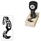 Fox Kitsune Tribal mit Spirit Lantern Gummistempel (Stempel)