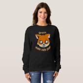 Fox-Klammern sind Niedlich Sweatshirt (Vorne ganz)