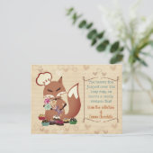 Fox Koch Süßigkeiten Kochbuch Rezepte Karte (Stehend Vorderseite)