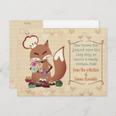 Fox Koch Süßigkeiten Kochbuch Rezepte Karte (Vorne/Hinten)